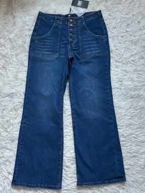 Frye Blue Women’s High Rise Button Fly Bootcut Denim Jeans Pockets Size 4